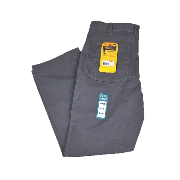 Carhartt Other - NWT Mens Carhartt Gray Pants 33x30 Rugged Flex Canvas Work Relaxed Fit BN2291-M